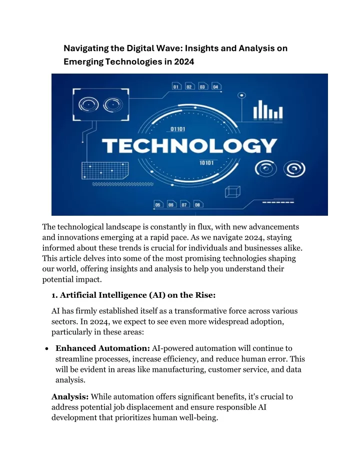 navigating the digital wave insights and analysis