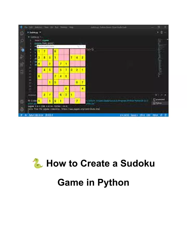 how to create a sudoku