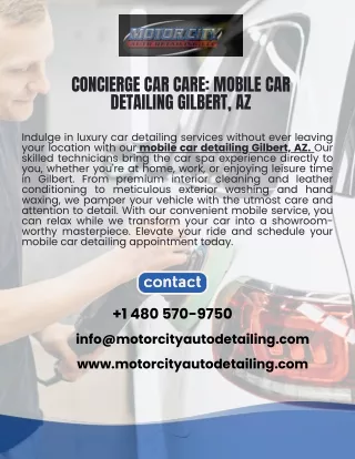 Revitalize Your Vehicle: Mobile Car Detailing Gilbert, AZ