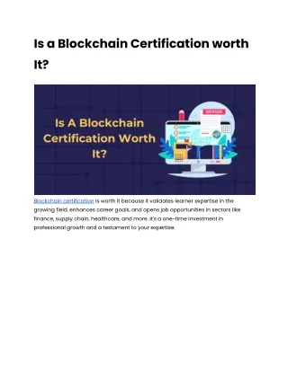 Is a blockchain certificate worth it_
