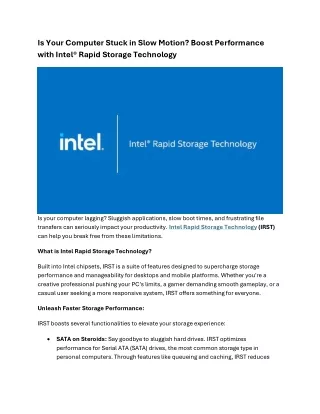 rapid storage technology