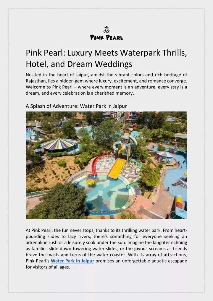 pink pearl luxury meets waterpark thrills hotel