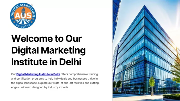 welcome to our digital marketing institute