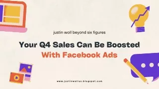 Boost Your eCommerce Success with Justin Woll's Q4 Facebook Strategies