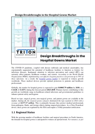 Design Breakthroughs in the Hospital Gowns Market