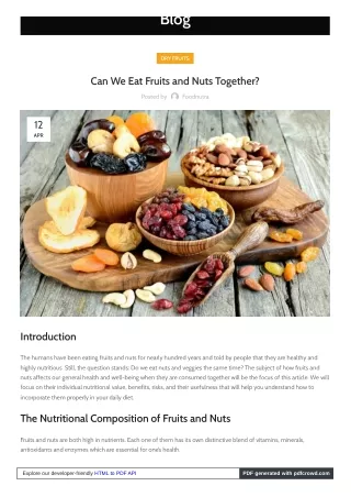 A Guide to Eating Fruits and Nuts Together