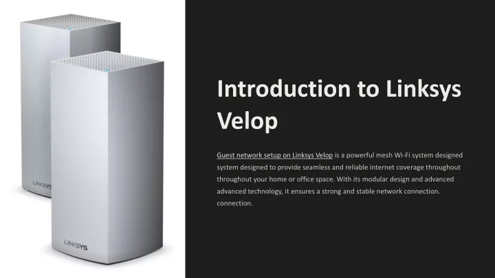 introduction to linksys velop