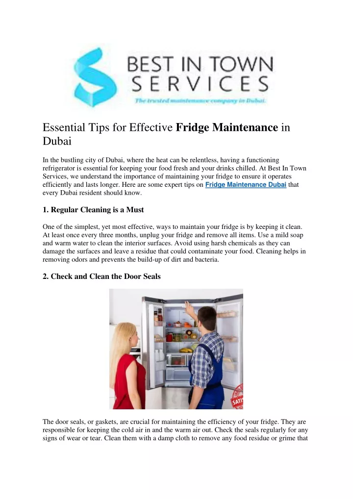 essential tips for effective fridge maintenance