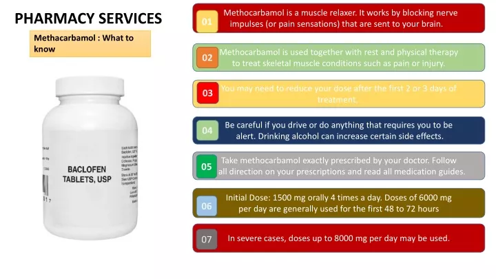 methocarbamol is a muscle relaxer it works