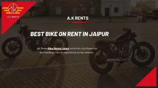 "Discover Jaipur with Ease: A K Rents - Your Premier Bike Rental Service"