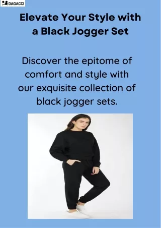 Classic Black Jogger Set: Effortless Everyday Chic