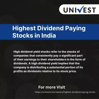 Highest Dividend Paying Stocks in India