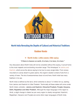 North India Unveiling the Rich Tapestry of Culture and Heritage - OutdoorKeeda