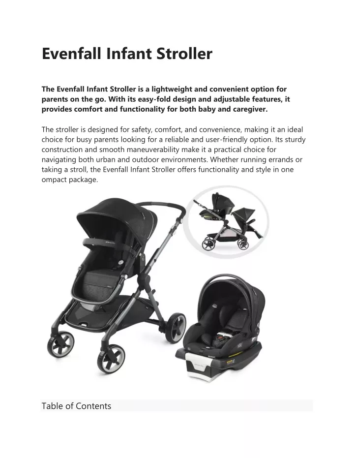 evenfall infant stroller