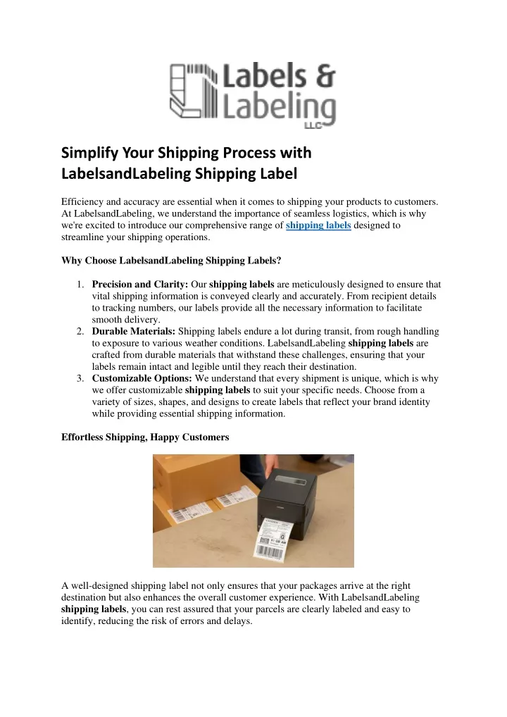 simplify your shipping process with