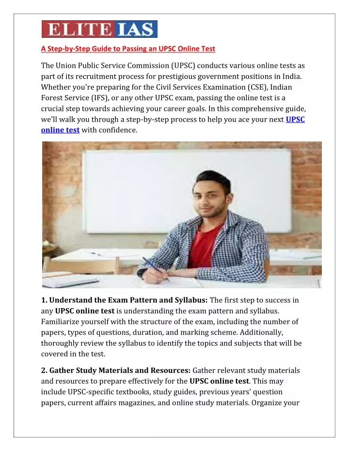 a step by step guide to passing an upsc online