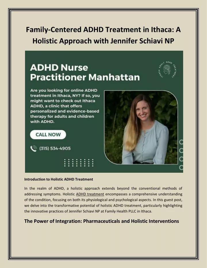 family centered adhd treatment in ithaca