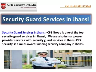 Security Guard Services in Jhansi
