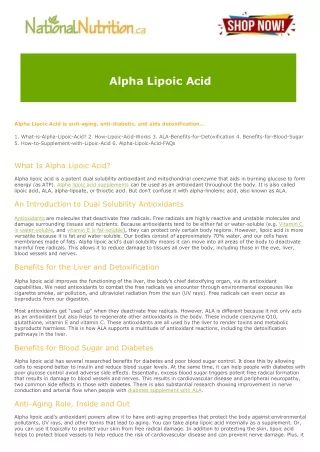 Alpha Lipoic Acid (1)