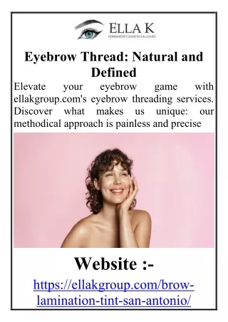 Eyebrow Thread Natural and Defined