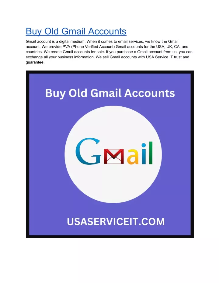 buy old gmail accounts