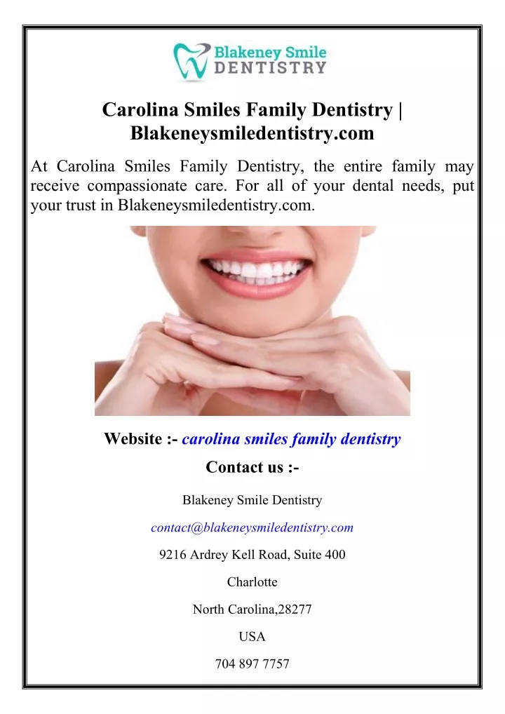 carolina smiles family dentistry