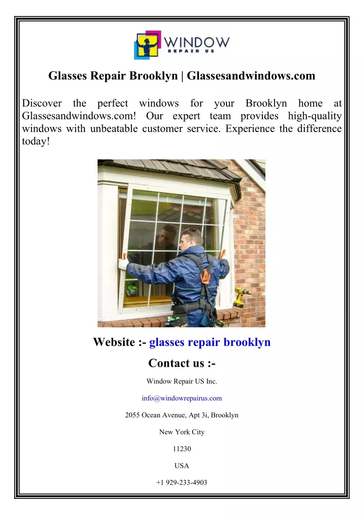 glasses repair brooklyn glassesandwindows com