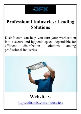 Professional Industries Leading Solutions