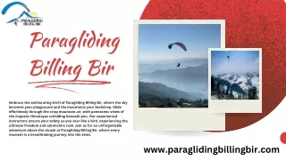 Soaring High: Discovering the Wonders of Himalayan Paragliding Adventures