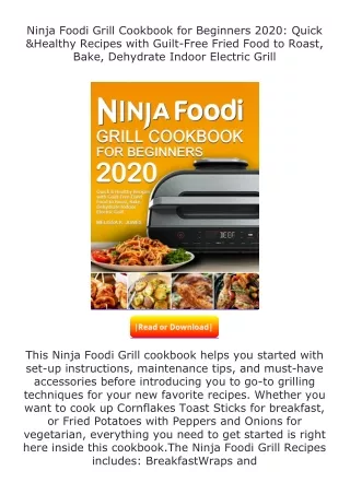 [READ]⚡PDF✔ Ninja Foodi Grill Cookbook for Beginners 2020: Quick & Healthy