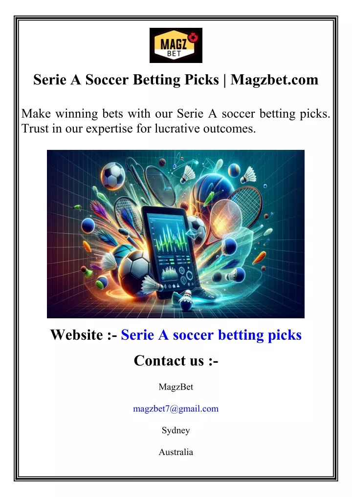 serie a soccer betting picks magzbet com