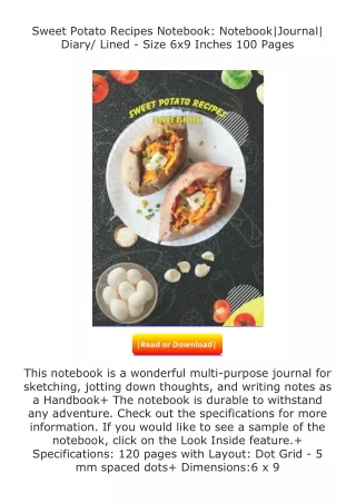 ✔️download⚡️ (pdf) Sweet Potato Recipes Notebook: Notebook|Journal| Diary/