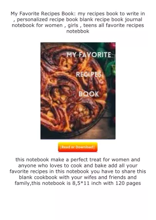 (❤️pdf)full✔download My Favorite Recipes Book: my recipes book to write in