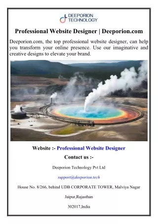 professional website designer deeporion com