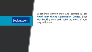 Hotel Near Hynes Convention Center  Booking.com