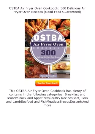 read ❤️(✔️pdf✔️) OSTBA Air Fryer Oven Cookbook: 300 Delicious Air Fryer Ove