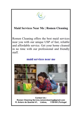 Maid Services Near Me | Romen Cleaning