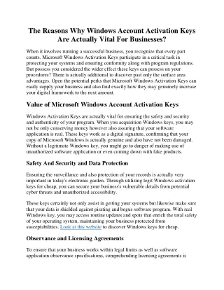 The Reasons Why Windows Account Activation Keys Are Actually Vital For Businesses2