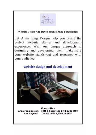 website design and development anna fong design