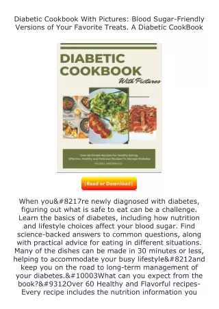 [PDF]❤READ⚡ Diabetic Cookbook With Pictures: Blood Sugar-Friendly Versions