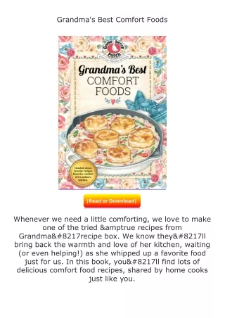 Pdf⚡(read✔online) Grandma's Best Comfort Foods