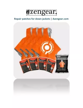 Repair patches for down jackets | Azengear.com