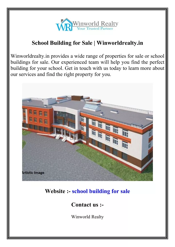 school building for sale winworldrealty in