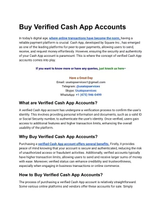 Buy Verified Cash App Accounts From My Site