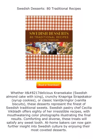 [PDF]❤READ⚡ Swedish Desserts: 80 Traditional Recipes