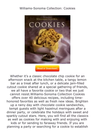 Download⚡ Williams-Sonoma Collection: Cookies