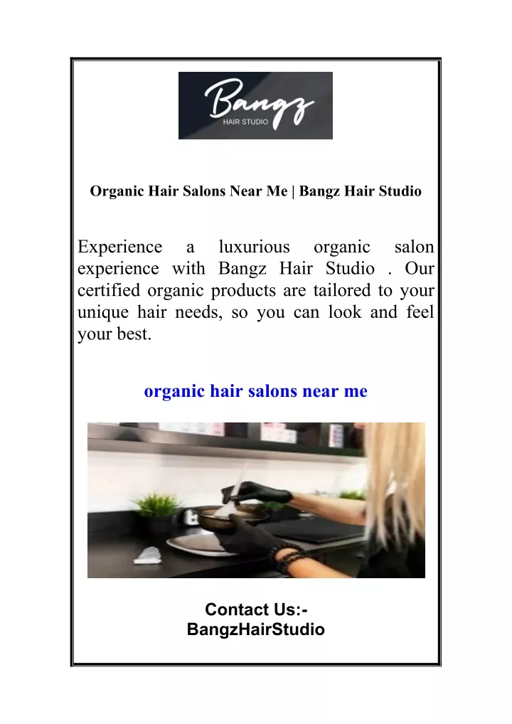 organic hair salons near me bangz hair studio