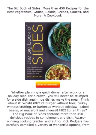 Download⚡PDF❤ The Big Book of Sides: More than 450 Recipes for the Best Veg
