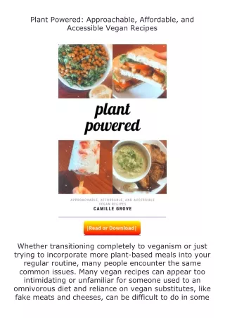 ❤️get (⚡️pdf⚡️) download Plant Powered: Approachable, Affordable, and Acces