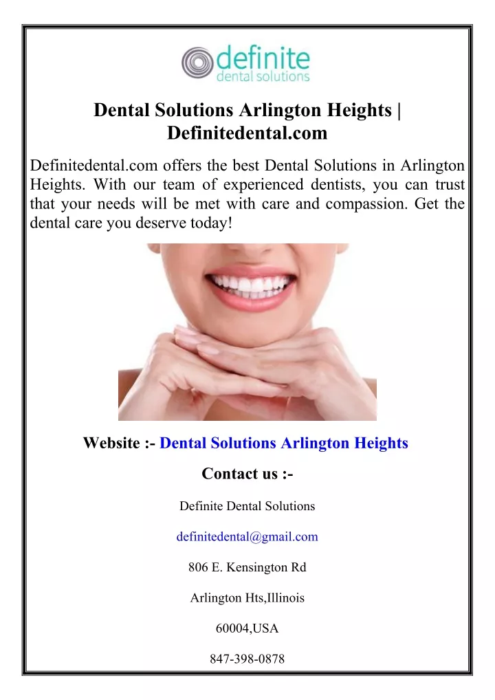 dental solutions arlington heights definitedental